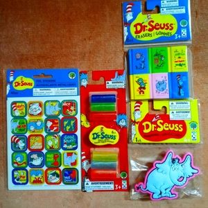 4 Pieces Dr. Seuss School Set 53 TOTAL Pcs. Mixed